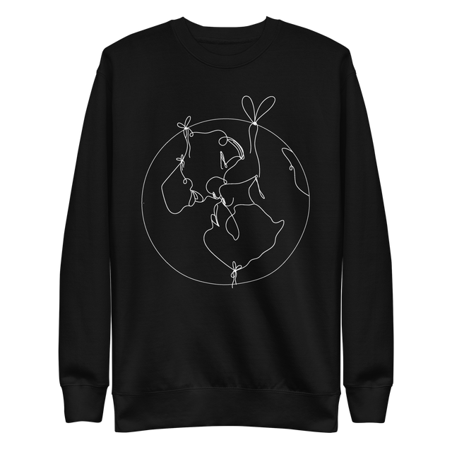 "travel the world" black sweatshirt